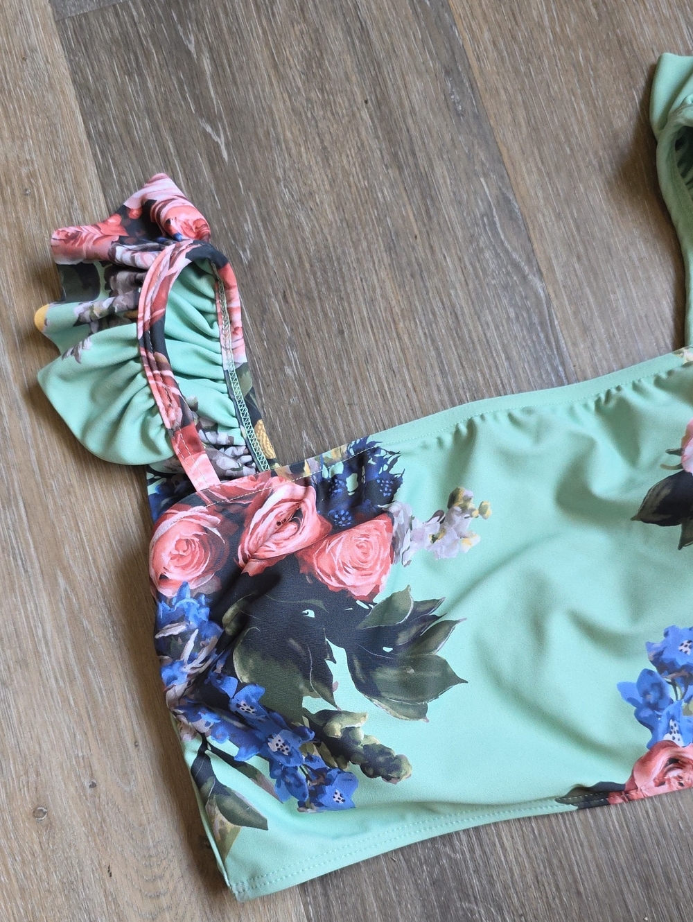 Albion Floral Ruffle Bikini Top - Picture 2 of 12
